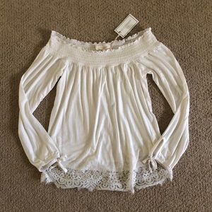 White Off the Shoulder Top